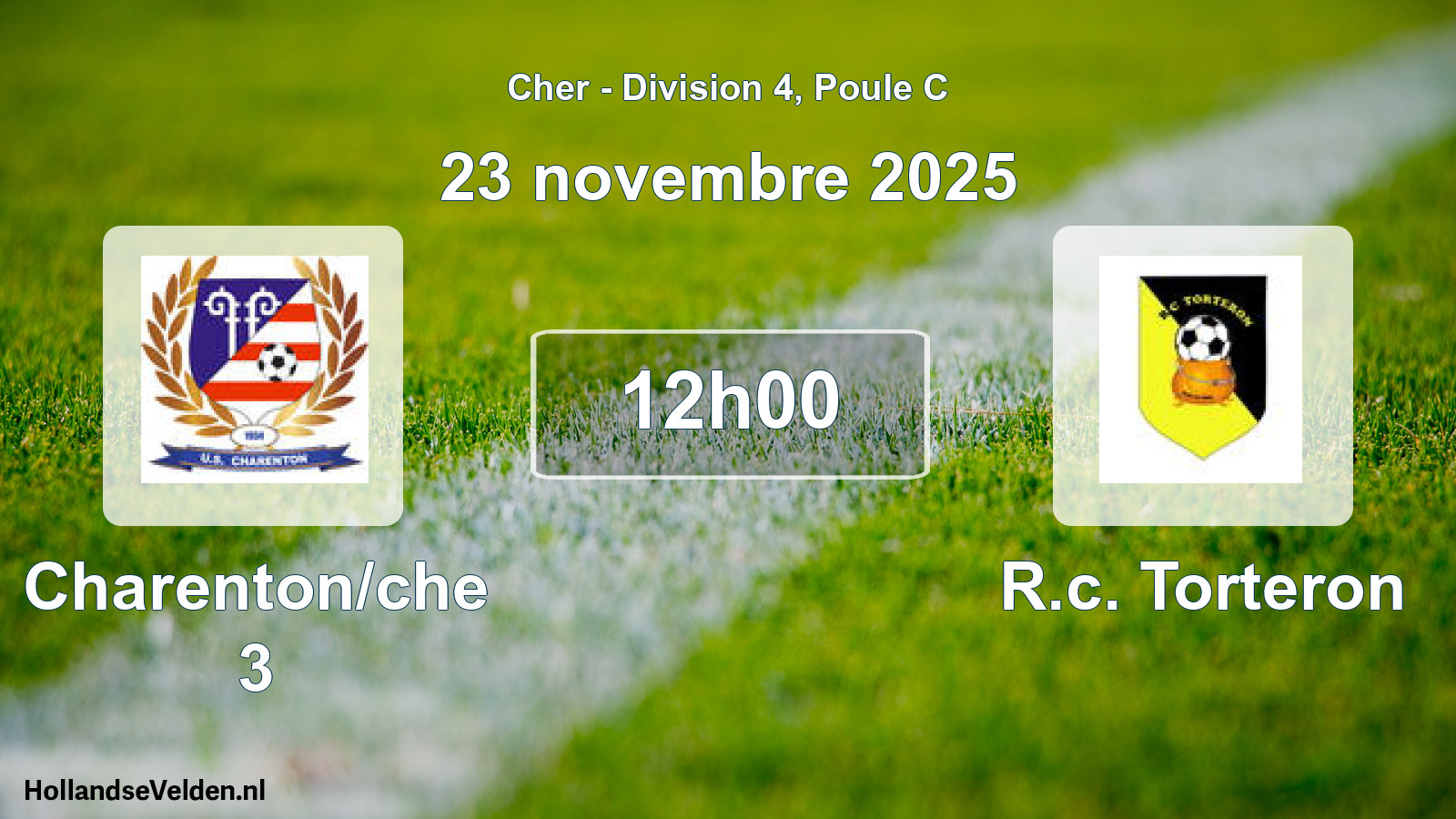 Geplande wedstrijd: Charenton/che 3 - R.c. Torteron (23 november 2025)