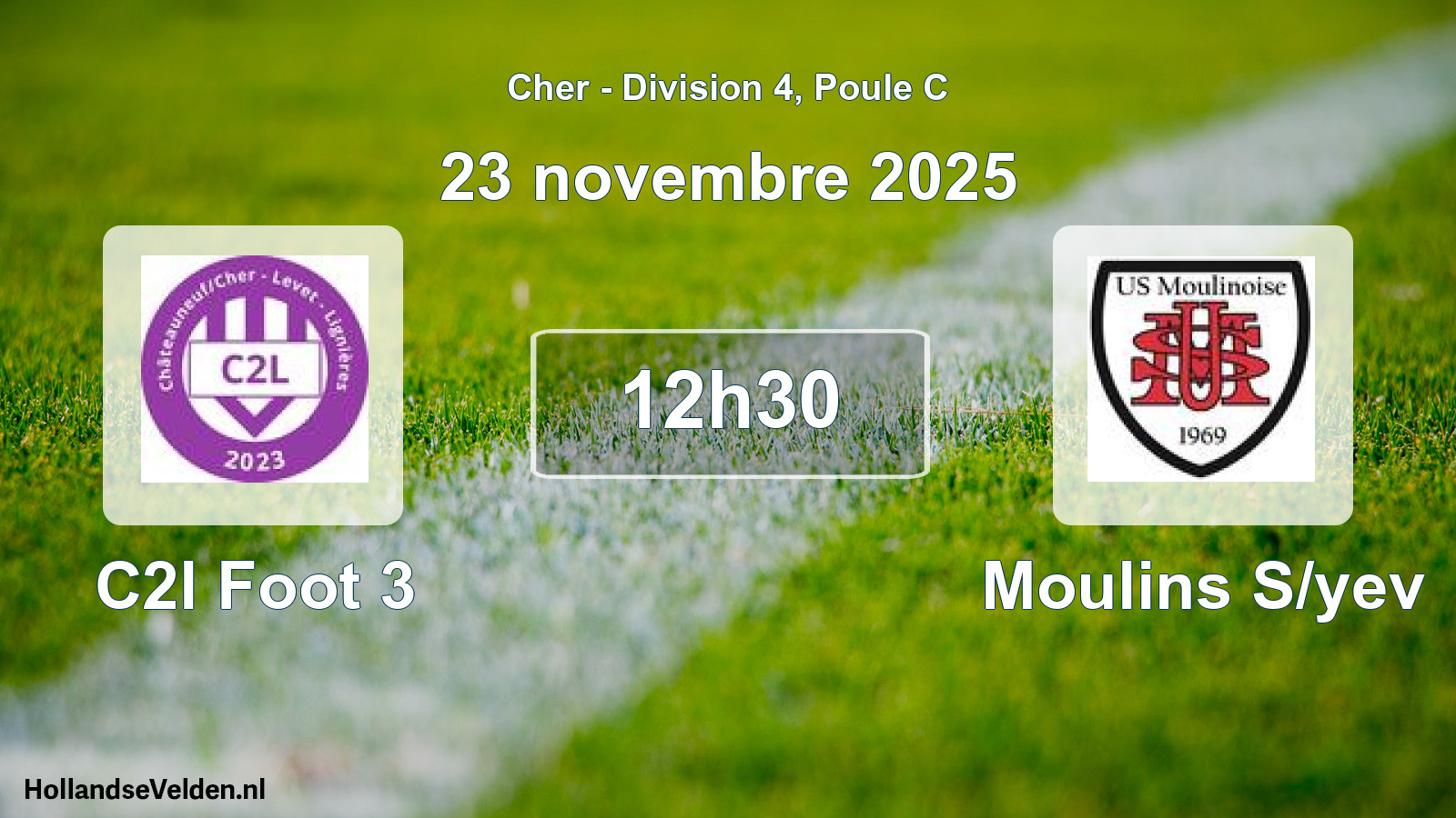 Scheduled Match: C2l Foot 3 - Moulins S/yev (23 November 2025)