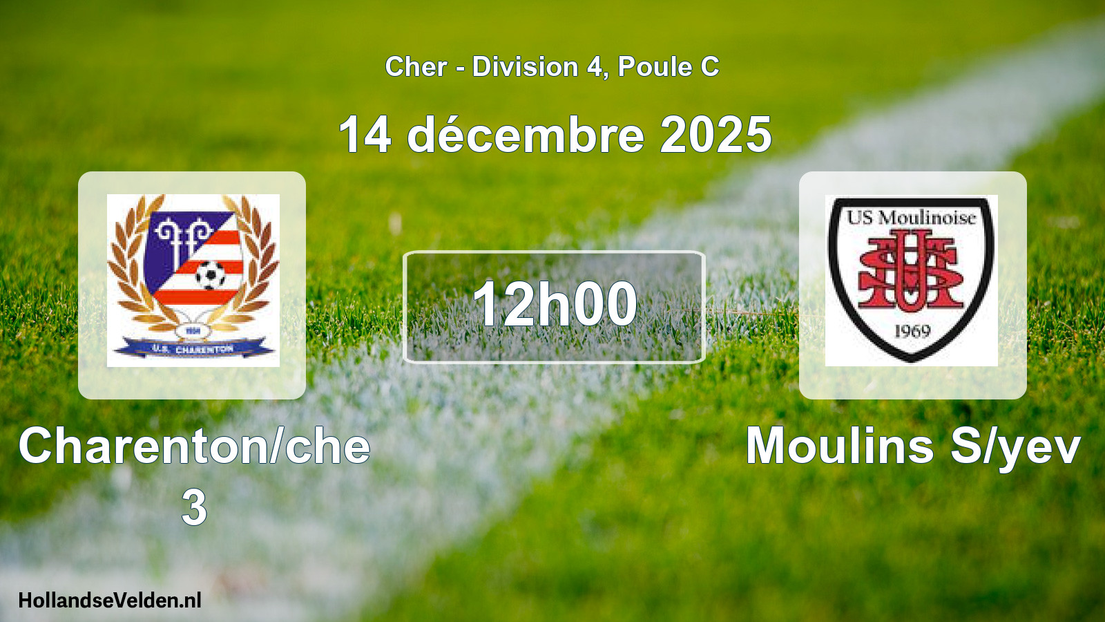 Scheduled Match: Charenton/che 3 - Moulins S/yev (14 December 2025)