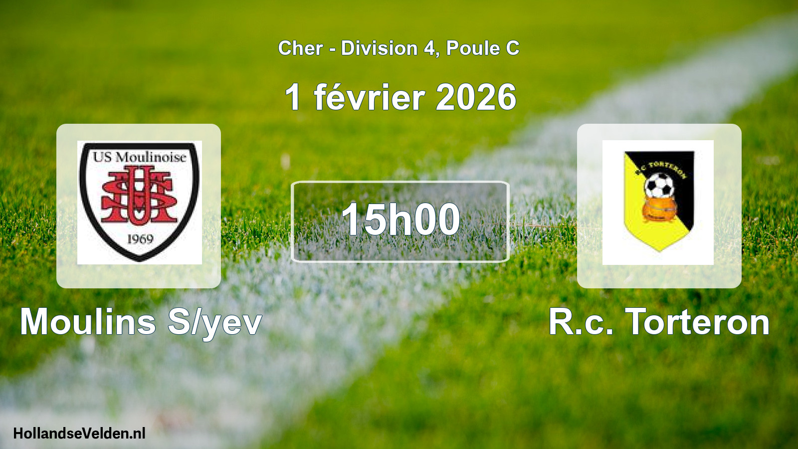 Geplande wedstrijd: Moulins S/yev - R.c. Torteron (1 februari 2026)