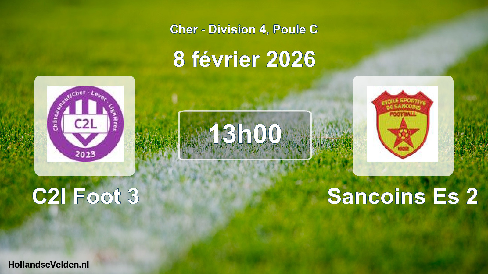 Geplande wedstrijd: C2l Foot 3 - Sancoins Es 2 (8 februari 2026)