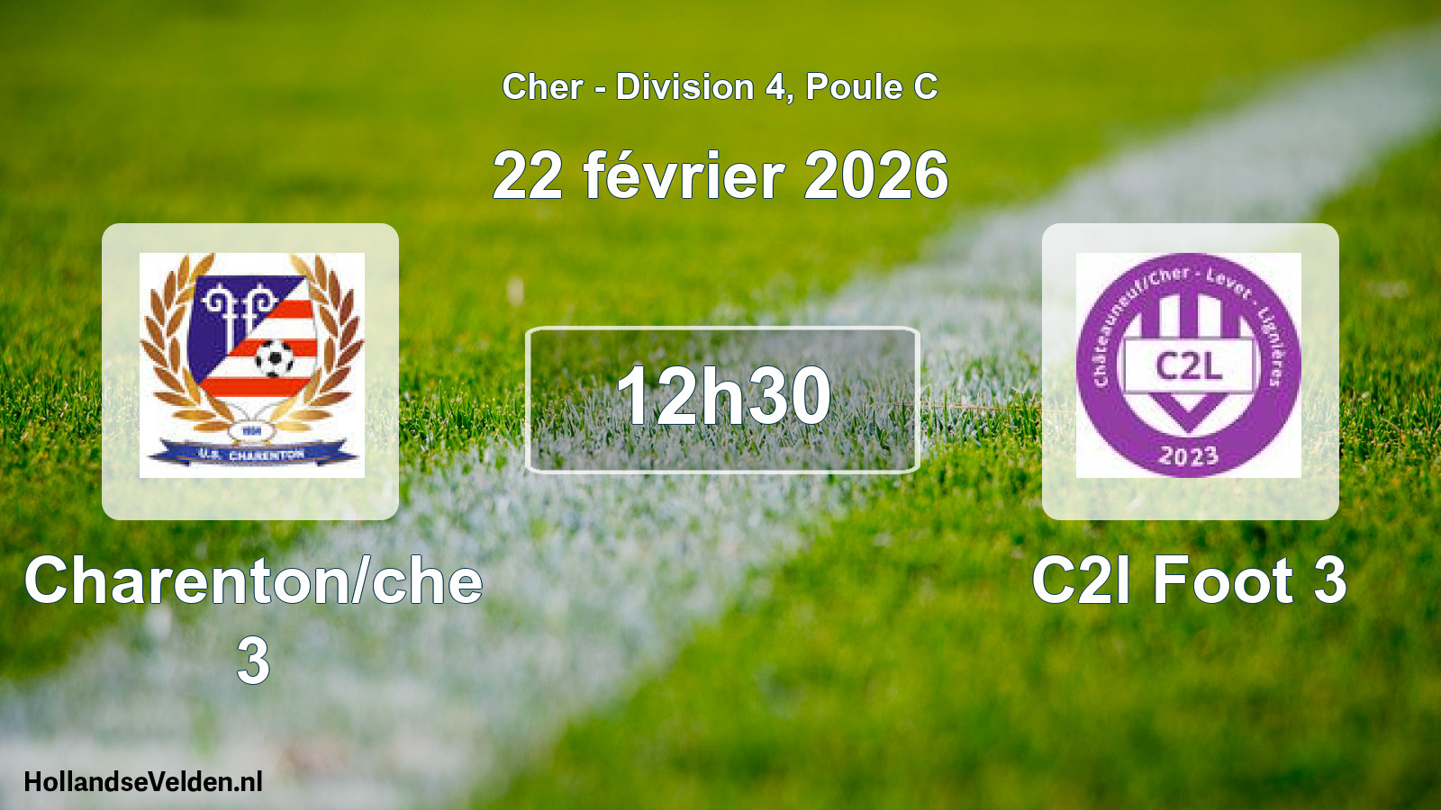 Geplande wedstrijd: Charenton/che 3 - C2l Foot 3 (22 février 2026)