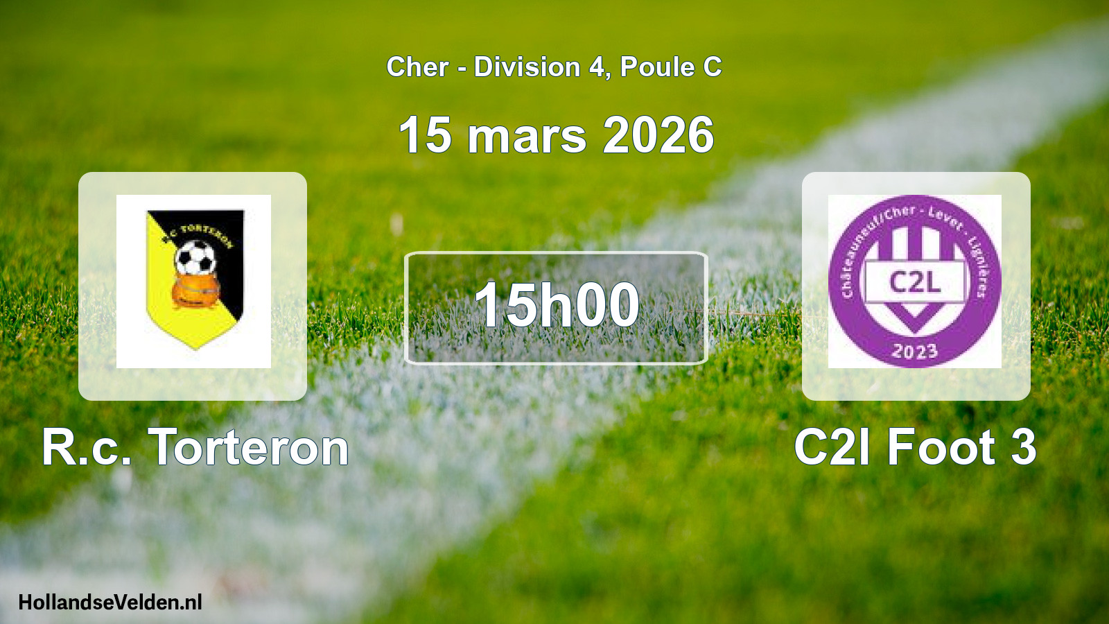 Geplande wedstrijd: R.c. Torteron - C2l Foot 3 (15 mars 2026)