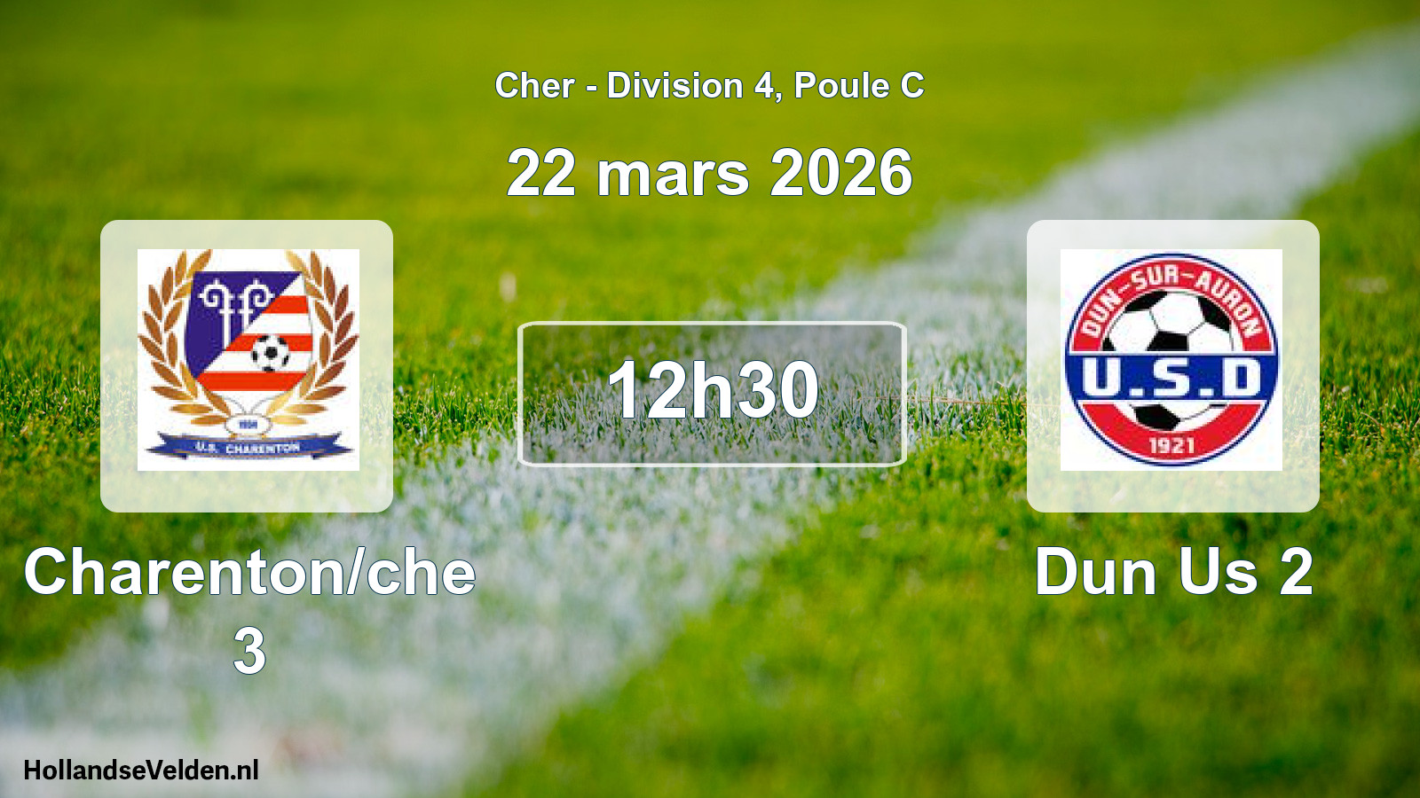Scheduled Match: Charenton/che 3 - Dun Us 2 (22 March 2026)