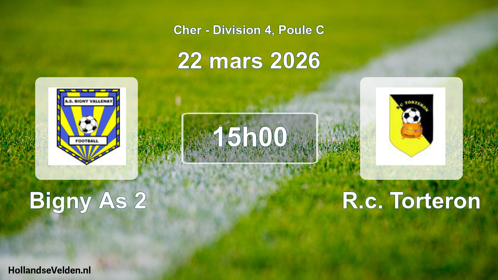 Geplande wedstrijd: Bigny As 2 - R.c. Torteron (22 mars 2026)