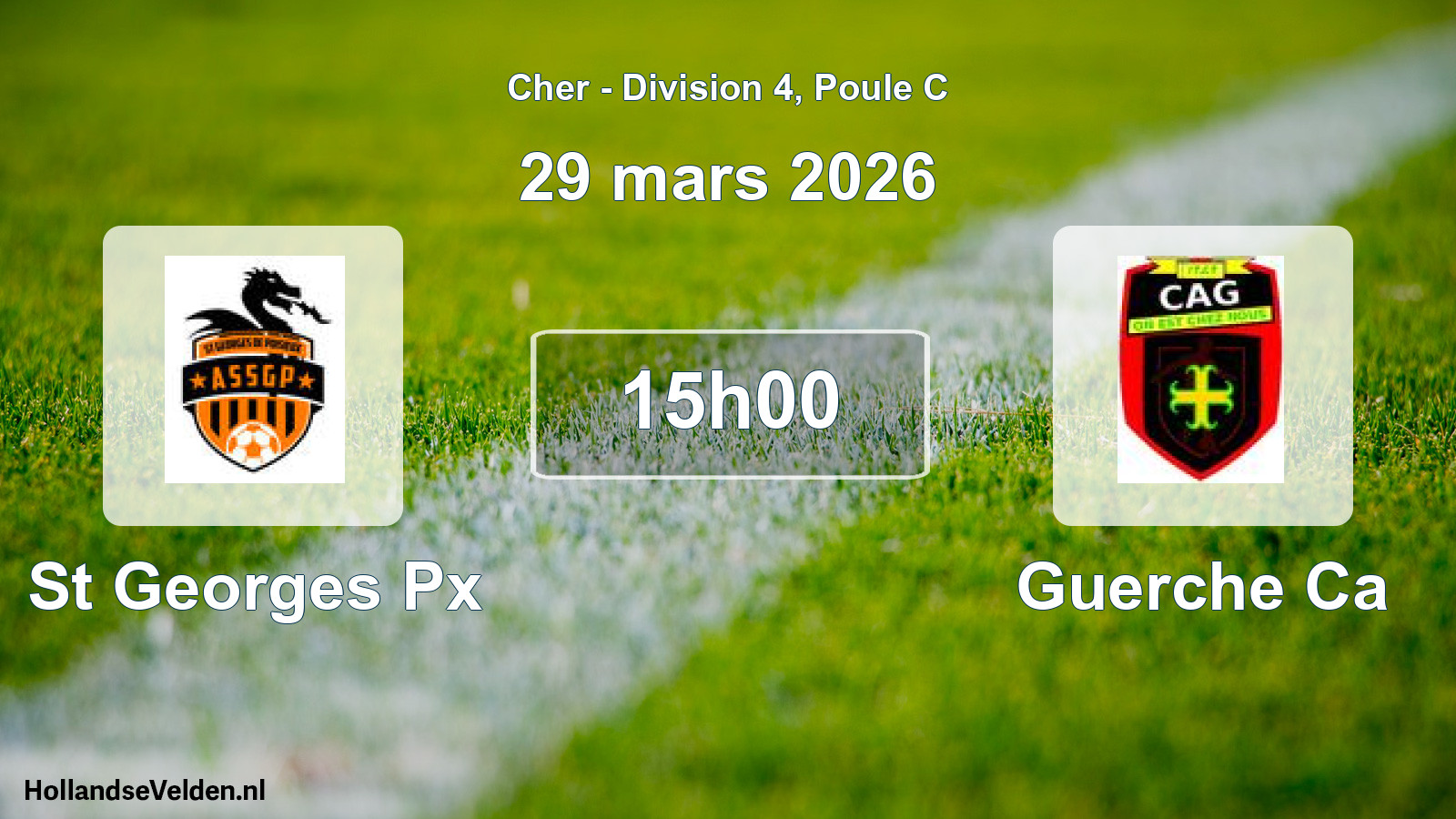 Geplande wedstrijd: St Georges Px - Guerche Ca (29 mars 2026)