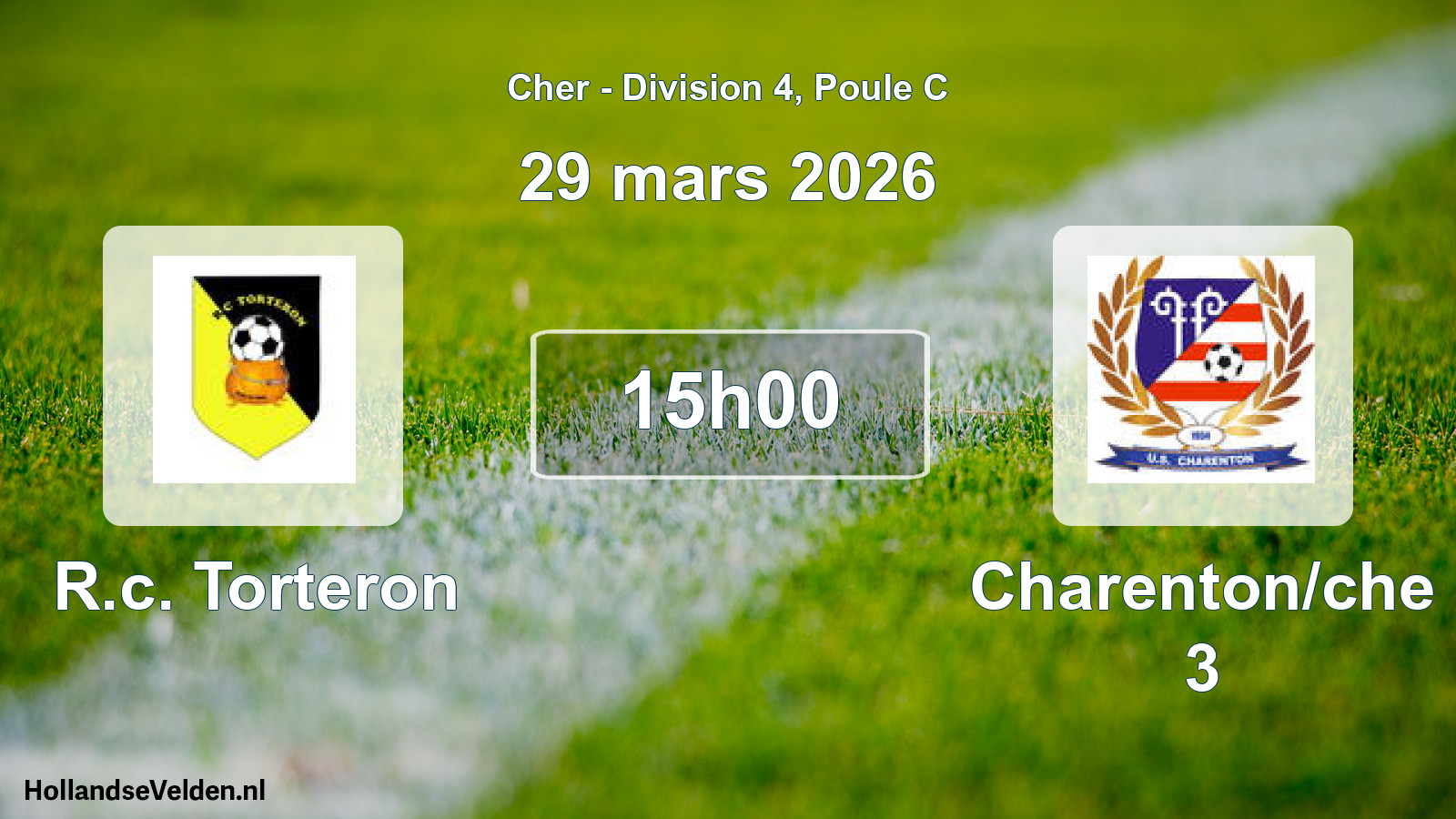 Geplande wedstrijd: R.c. Torteron - Charenton/che 3 (29 maart 2026)