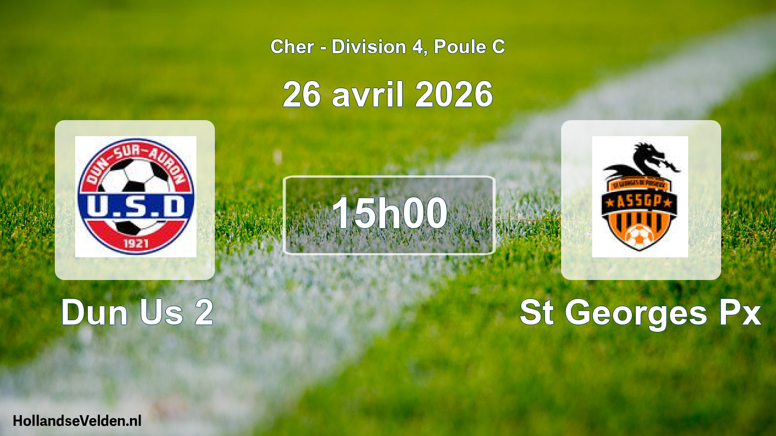 Geplande wedstrijd: Dun Us 2 - St Georges Px (26 avril 2026)