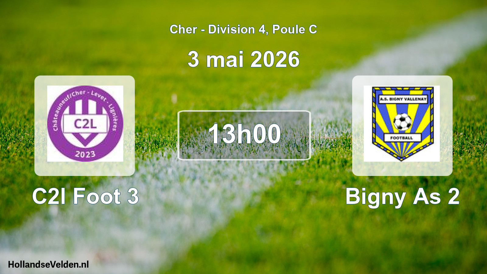 Geplande wedstrijd: C2l Foot 3 - Bigny As 2 (3 mai 2026)