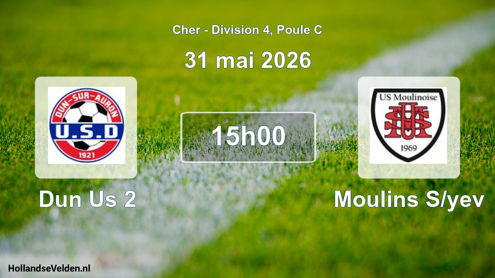 Geplande wedstrijd: Dun Us 2 - Moulins S/yev (31 mai 2026)