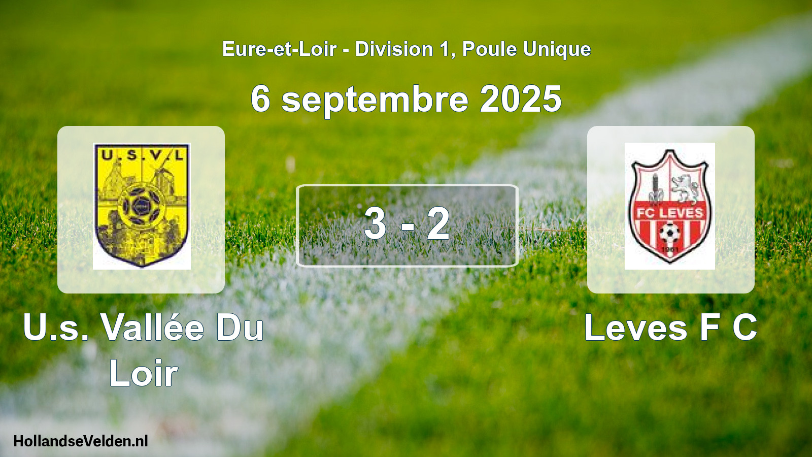 Total number of matches played: U.s. Vallée Du Loir - Leves F C 3 - 2 (6 September 2025)