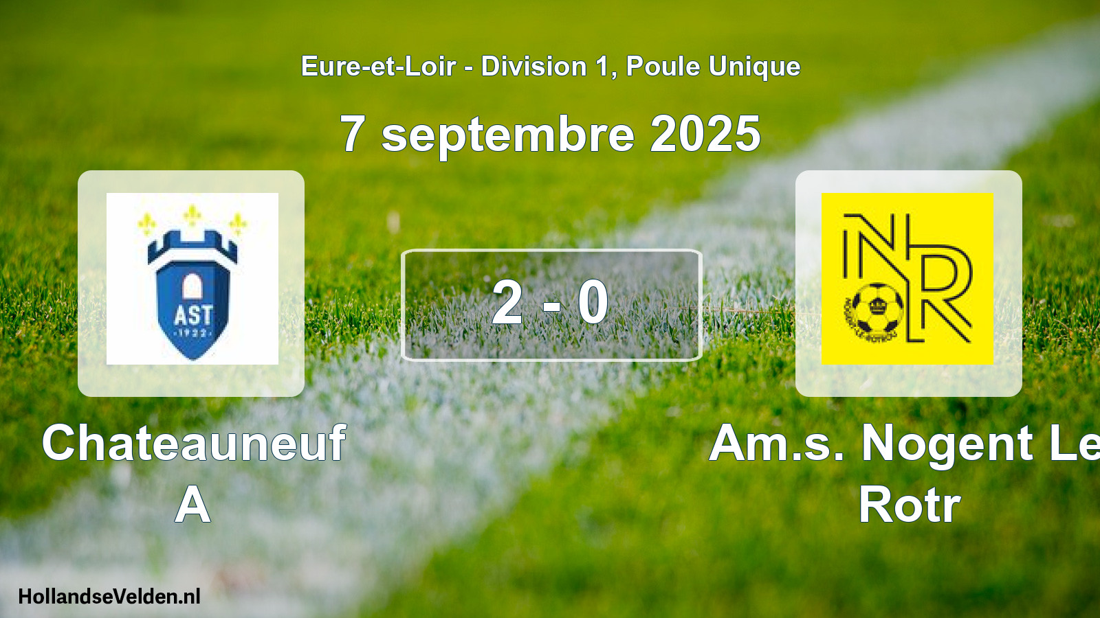 Gespeelde wedstrijd: Chateauneuf A - Am.s. Nogent Le Rotr 2 - 0 (7 septembre 2025)