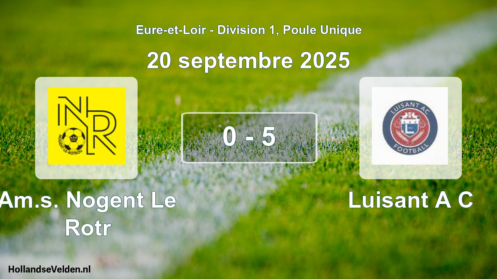 Gespeelde wedstrijd: Am.s. Nogent Le Rotr - Luisant A C 0 - 5 (20 september 2025)