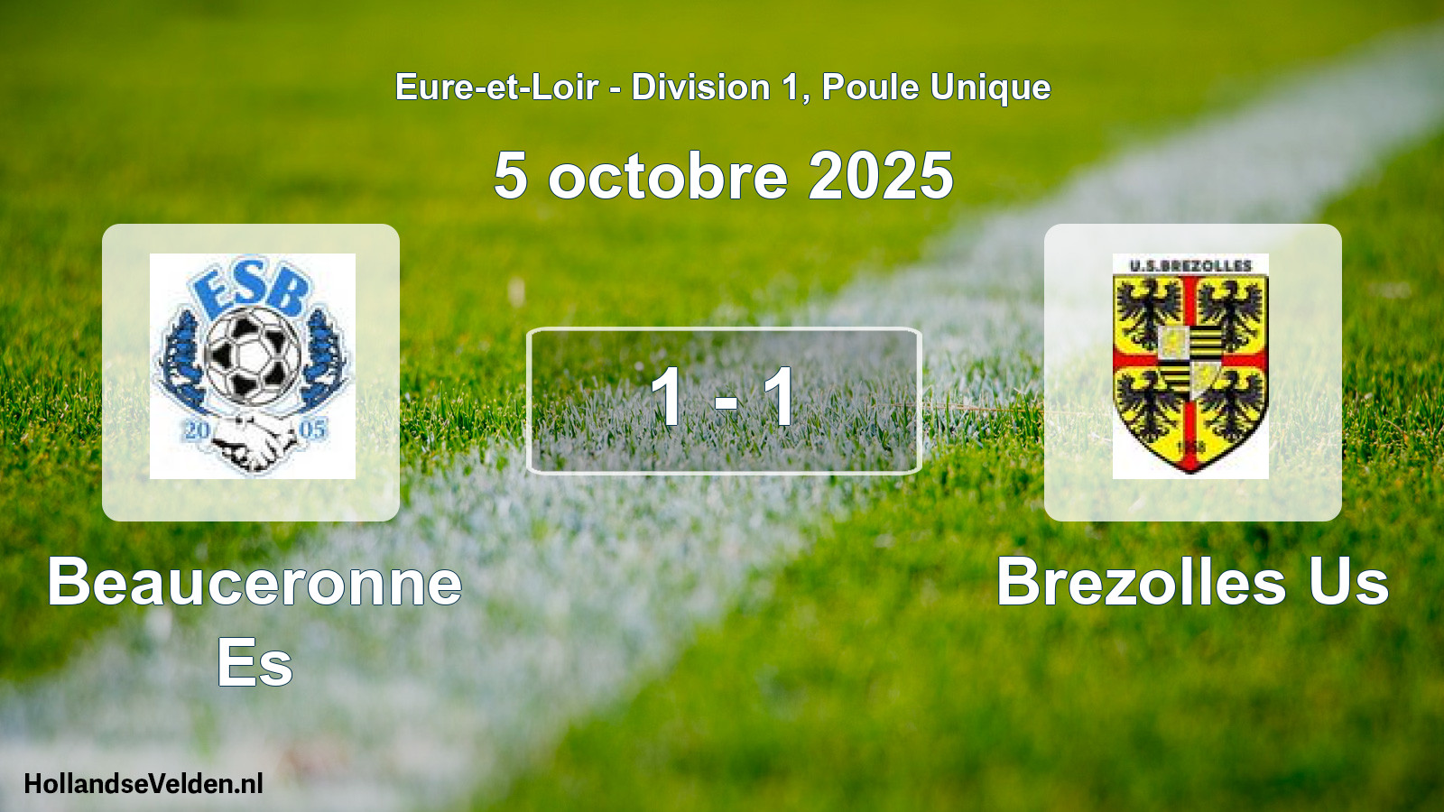 Gespeelde wedstrijd: Beauceronne Es - Brezolles Us 1 - 1 (5 oktober 2025)