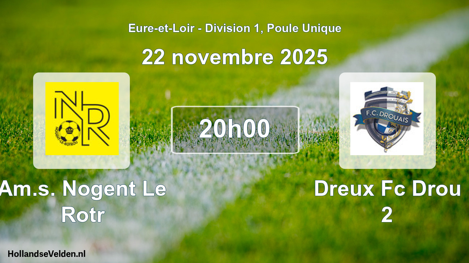 Geplande wedstrijd: Am.s. Nogent Le Rotr - Dreux Fc Drou 2 (22 november 2025)
