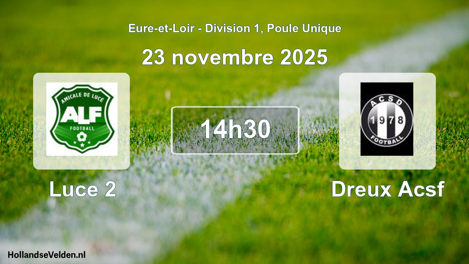 Geplande wedstrijd: Luce 2 - Dreux Acsf (23 novembre 2025)