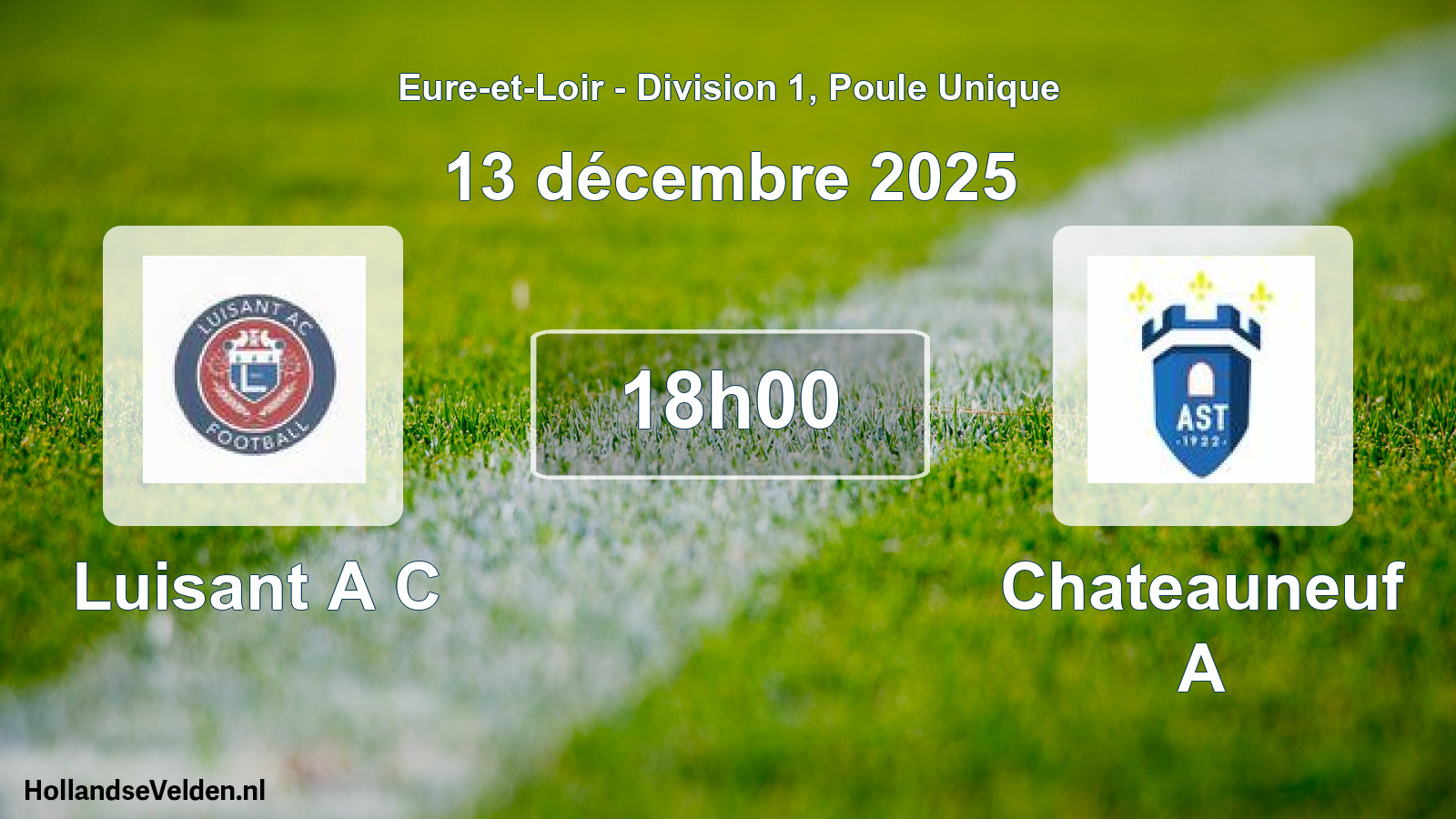 Geplande wedstrijd: Luisant A C - Chateauneuf A (13 décembre 2025)