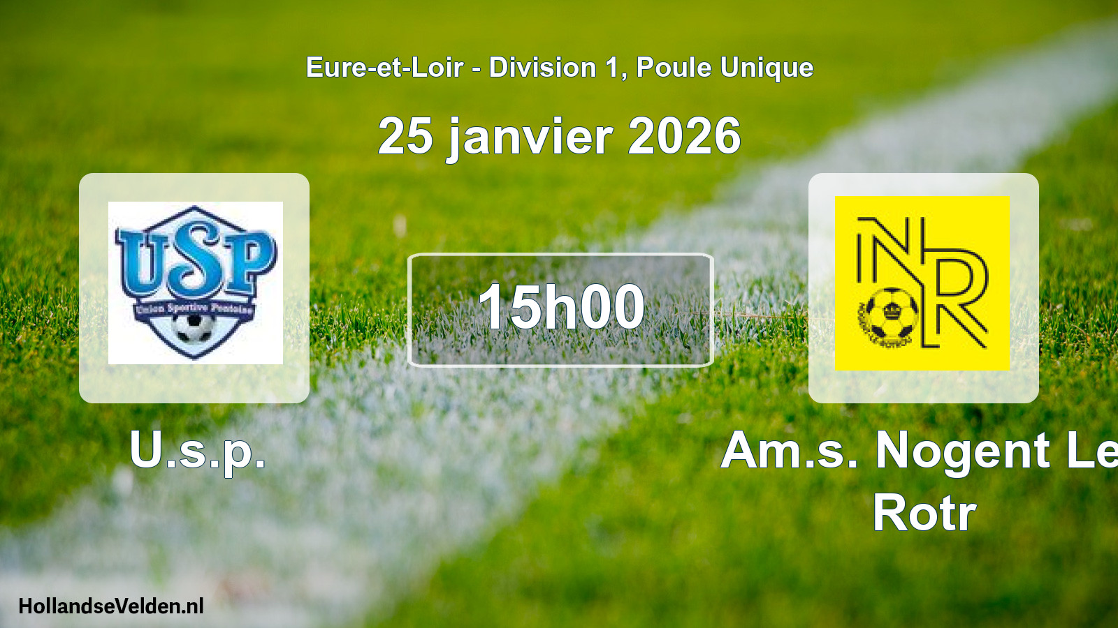 Scheduled Match: U.s.p. - Am.s. Nogent Le Rotr (25 January 2026)