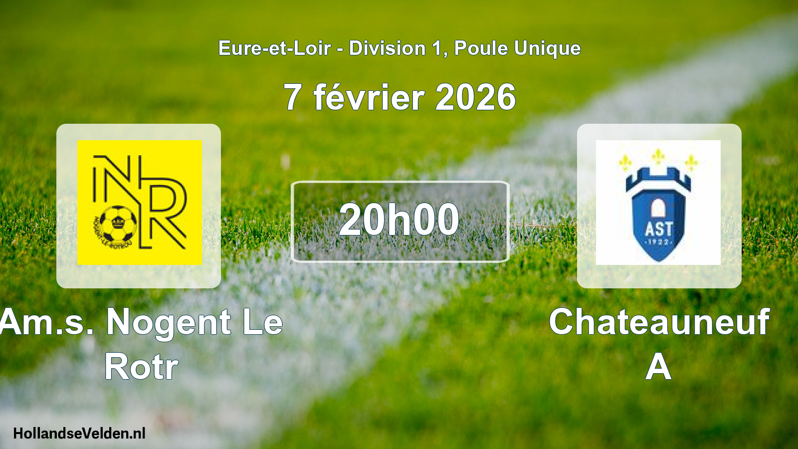 Geplande wedstrijd: Am.s. Nogent Le Rotr - Chateauneuf A (7 février 2026)