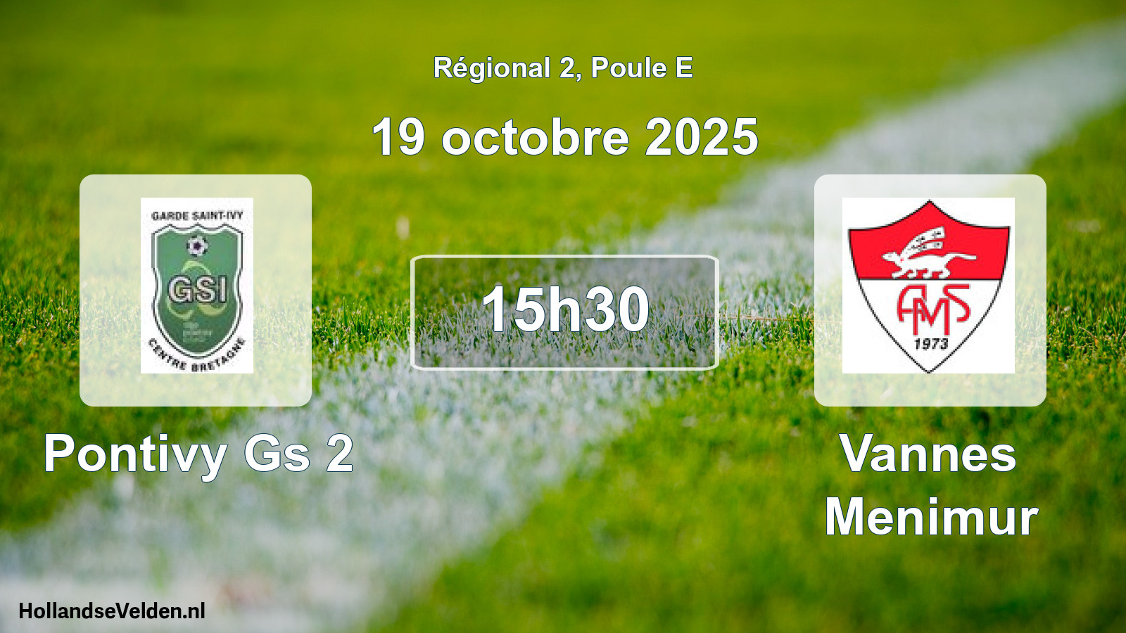 Scheduled Match: Pontivy Gs 2 - Vannes Menimur (19 October 2025)