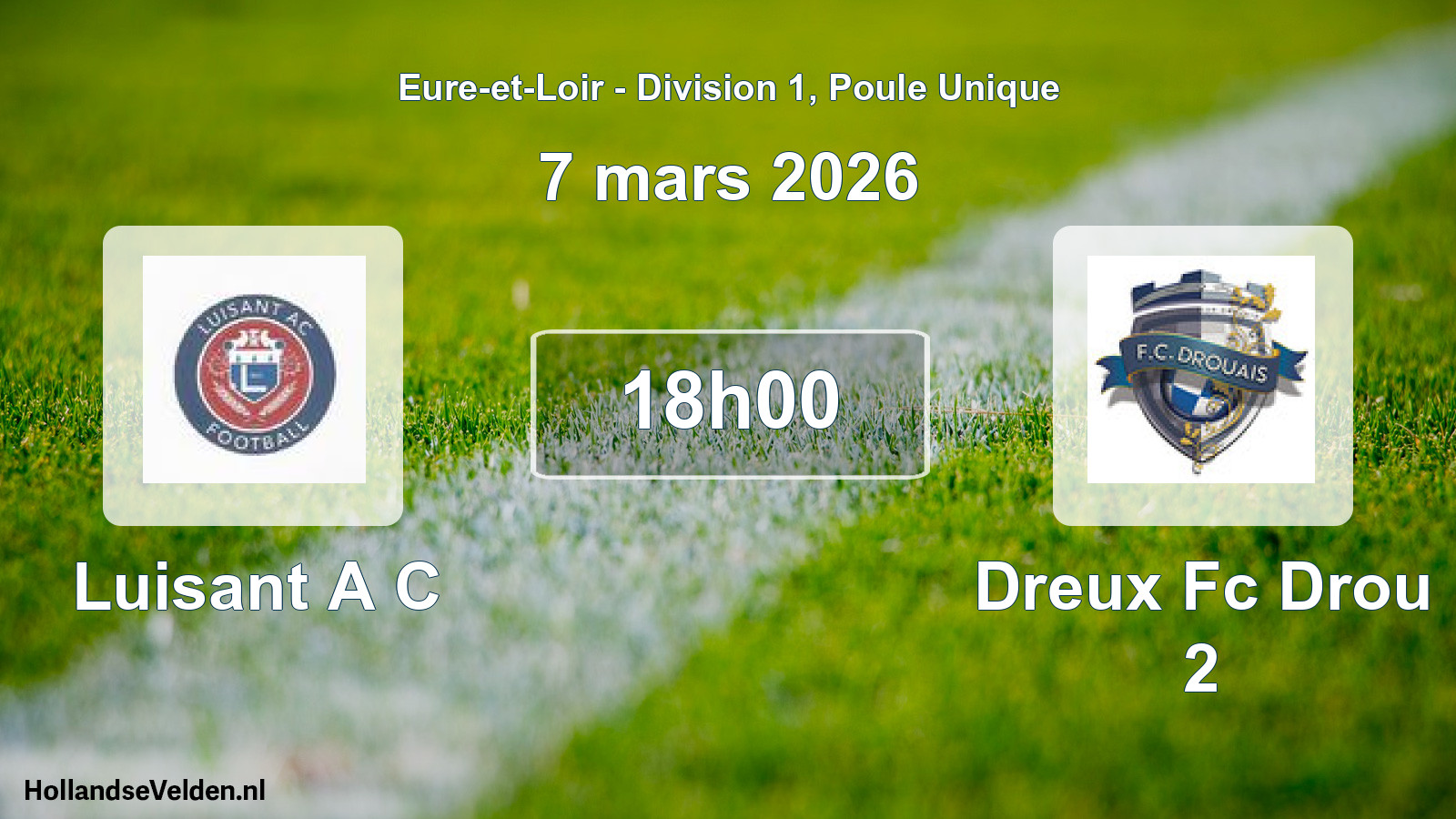 Geplande wedstrijd: Luisant A C - Dreux Fc Drou 2 (7 mars 2026)