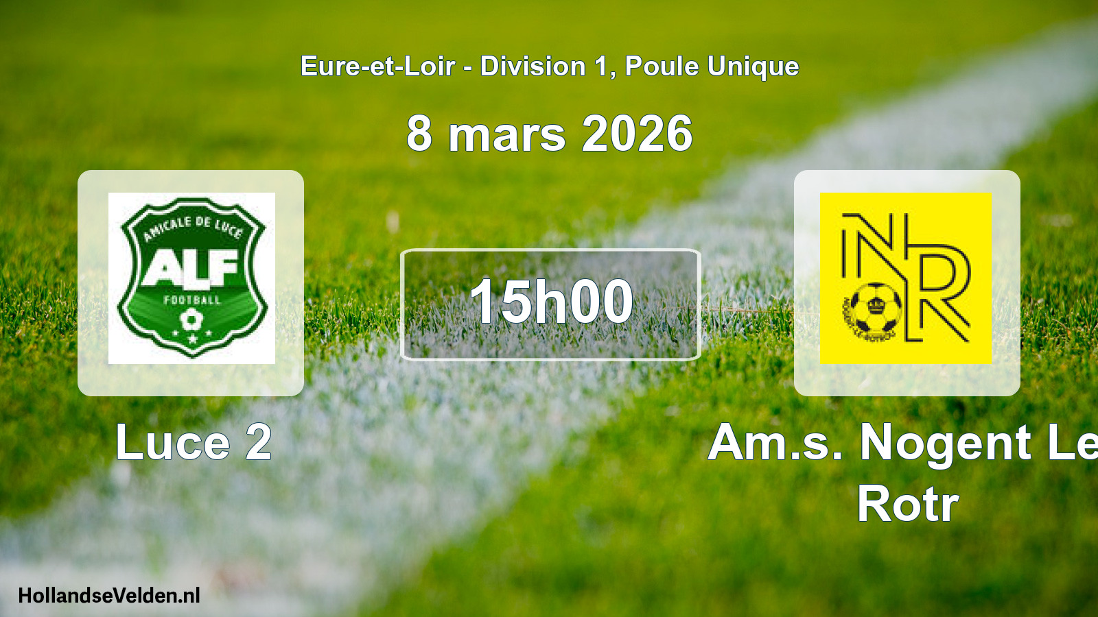Geplande wedstrijd: Luce 2 - Am.s. Nogent Le Rotr (8 mars 2026)