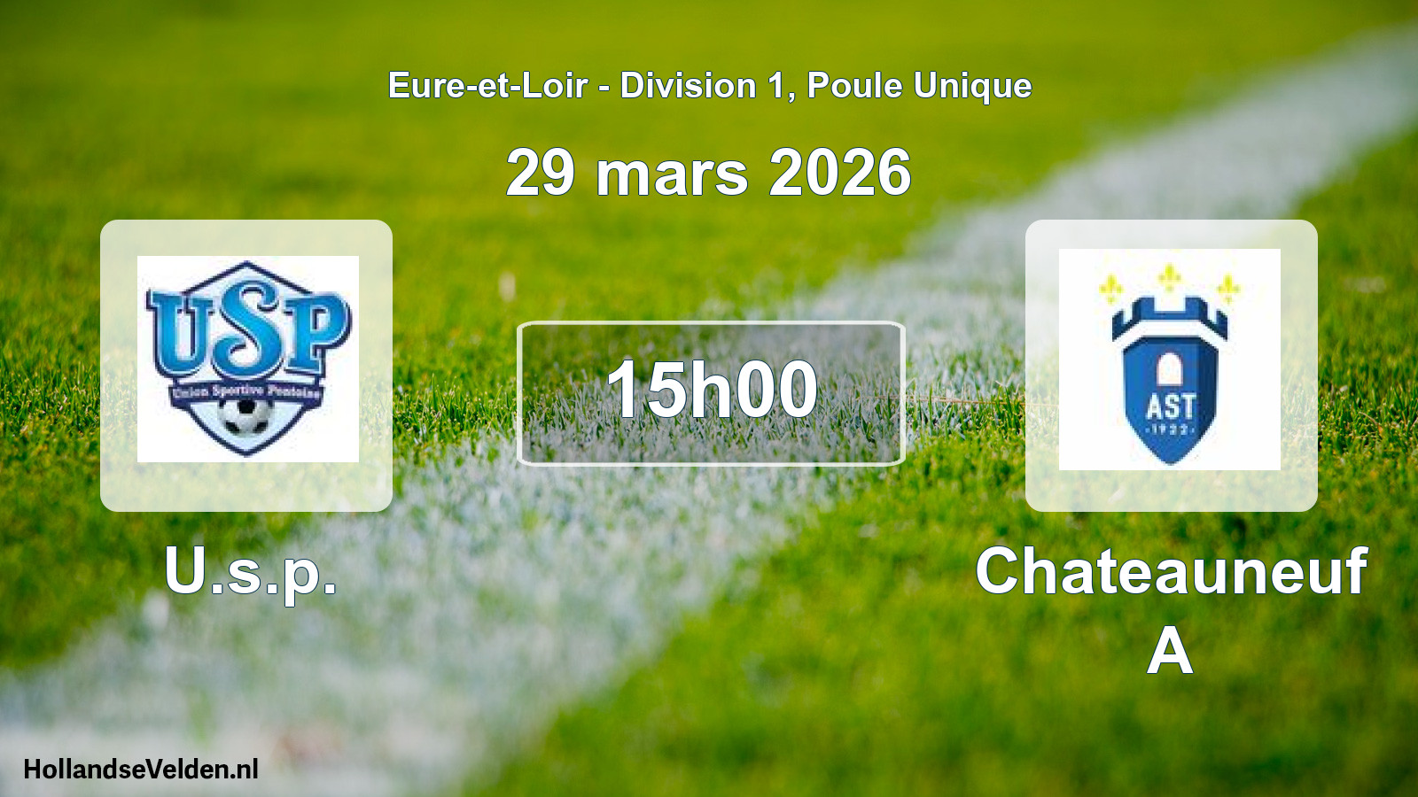 Geplande wedstrijd: U.s.p. - Chateauneuf A (29 mars 2026)