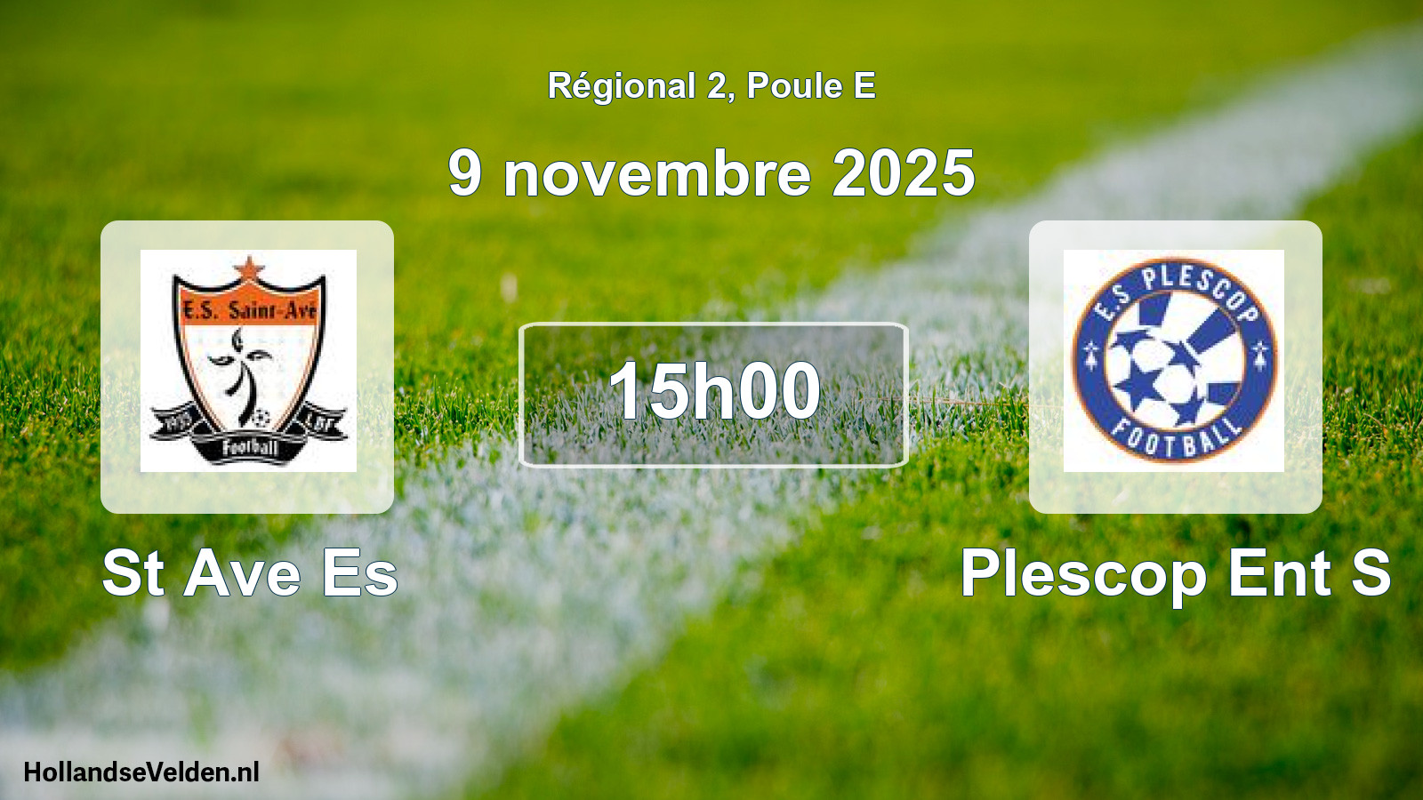 Geplande wedstrijd: St Ave Es - Plescop Ent S (9 november 2025)