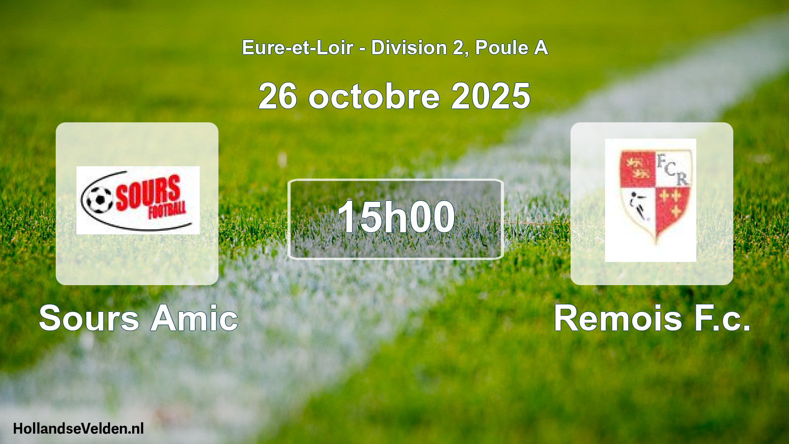 Geplande wedstrijd: Sours Amic - Remois F.c. (26 octobre 2025)