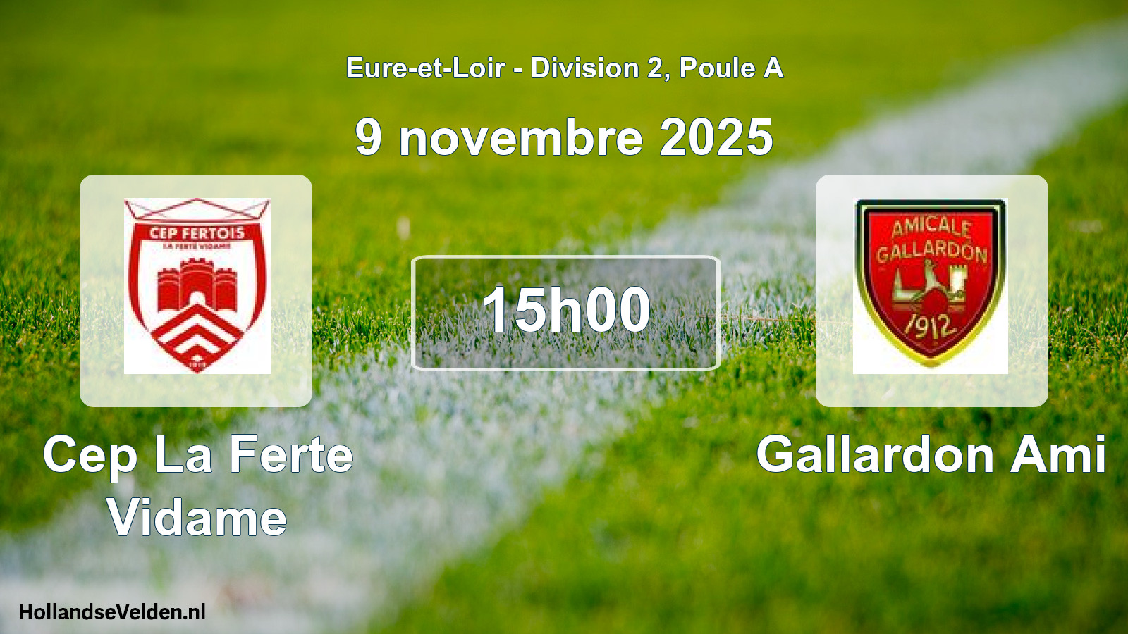Geplande wedstrijd: Cep La Ferte Vidame - Gallardon Ami (9 november 2025)