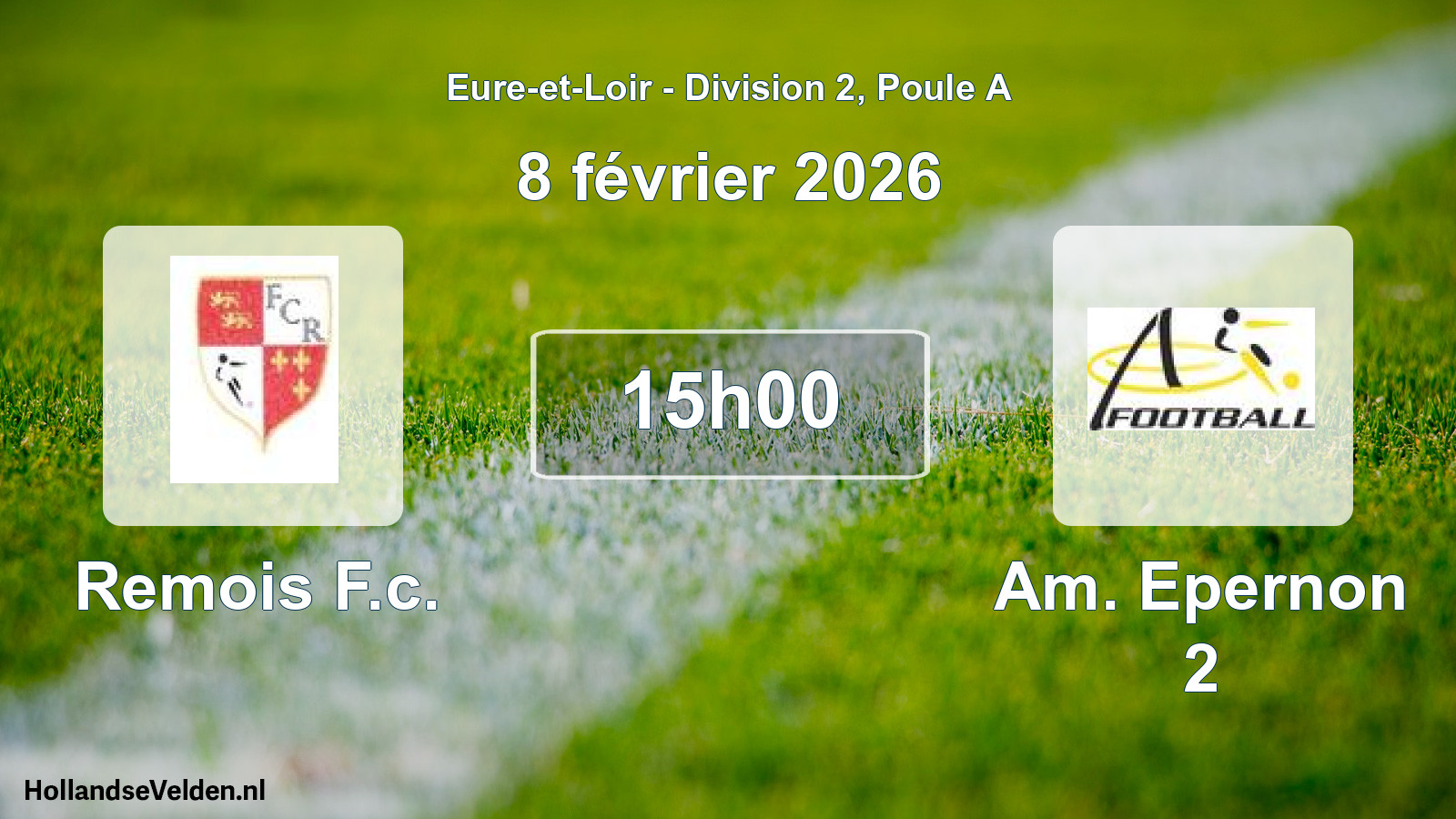 Geplande wedstrijd: Remois F.c. - Am. Epernon 2 (8 februari 2026)
