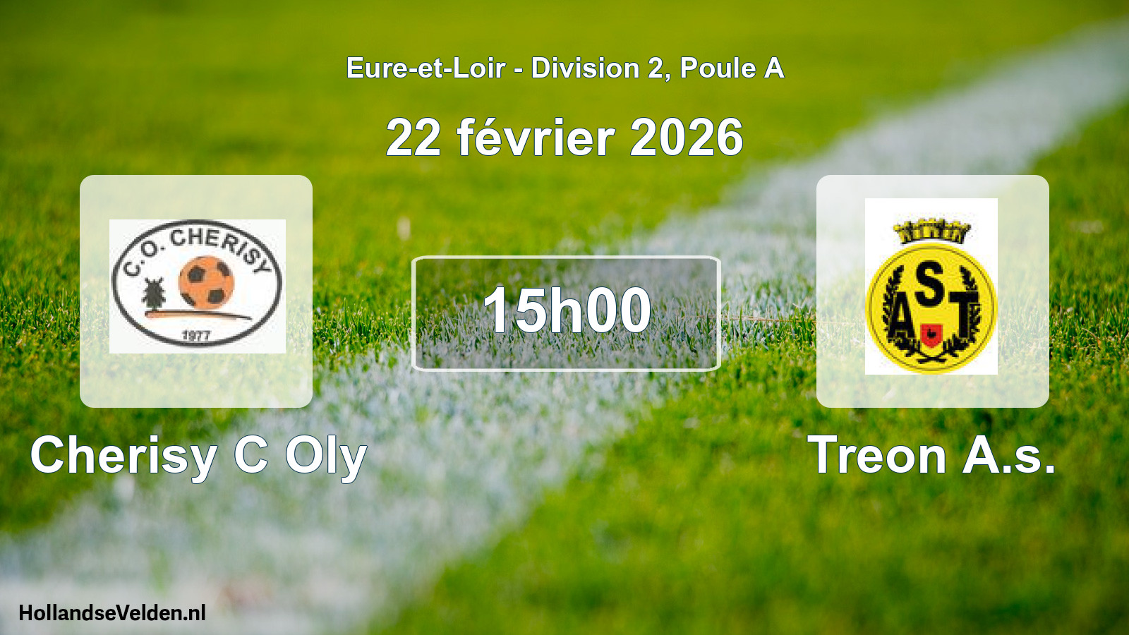 Scheduled Match: Cherisy C Oly - Treon A.s. (22 February 2026)