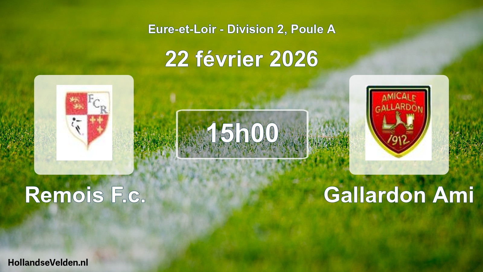 Scheduled Match: Remois F.c. - Gallardon Ami (22 February 2026)