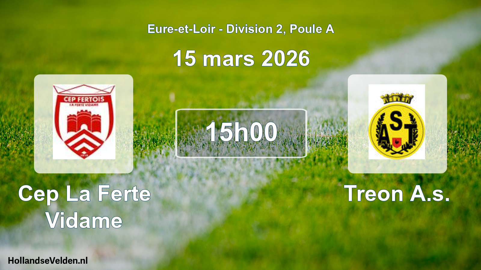 Geplande wedstrijd: Cep La Ferte Vidame - Treon A.s. (15 mars 2026)