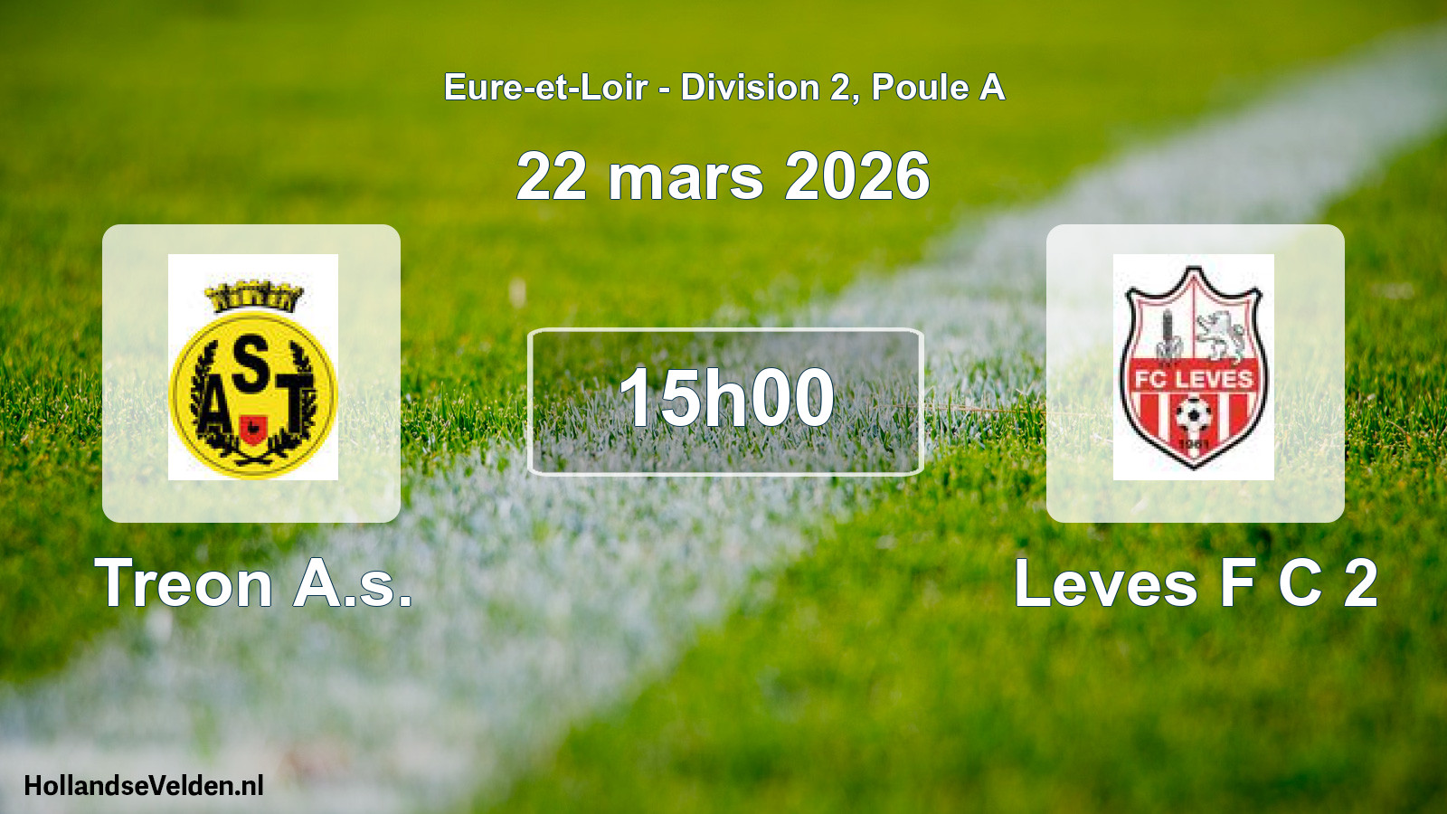 Geplande wedstrijd: Treon A.s. - Leves F C 2 (22 mars 2026)