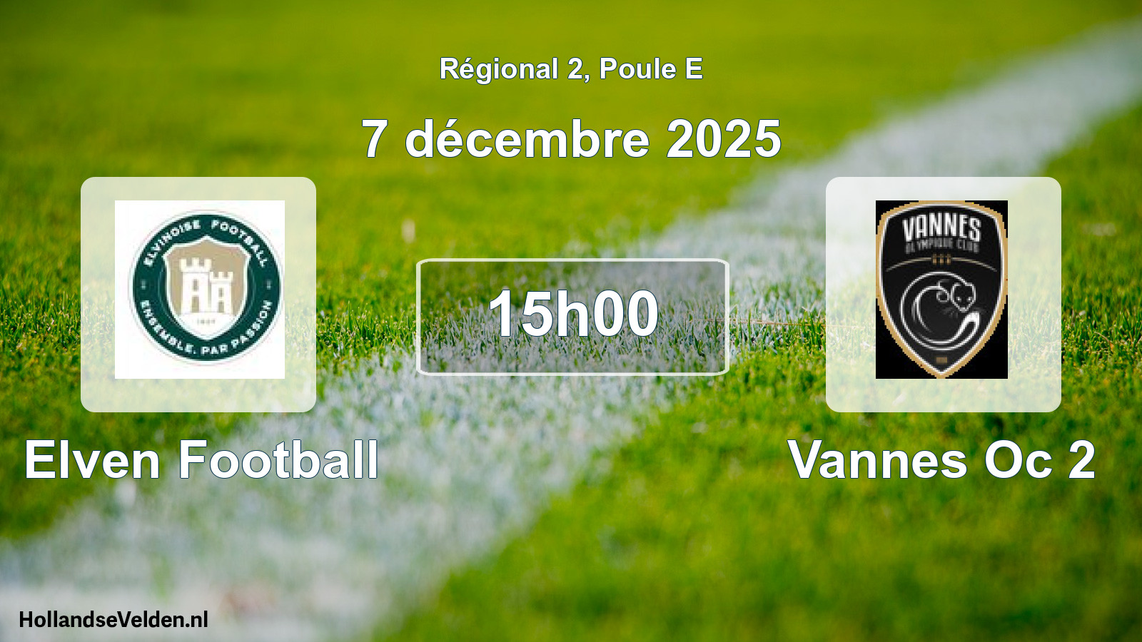 Geplande wedstrijd: Elven Football - Vannes Oc 2 (7 december 2025)