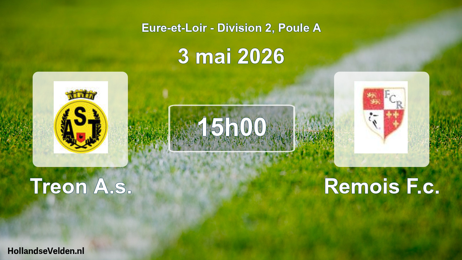Geplande wedstrijd: Treon A.s. - Remois F.c. (3 mai 2026)