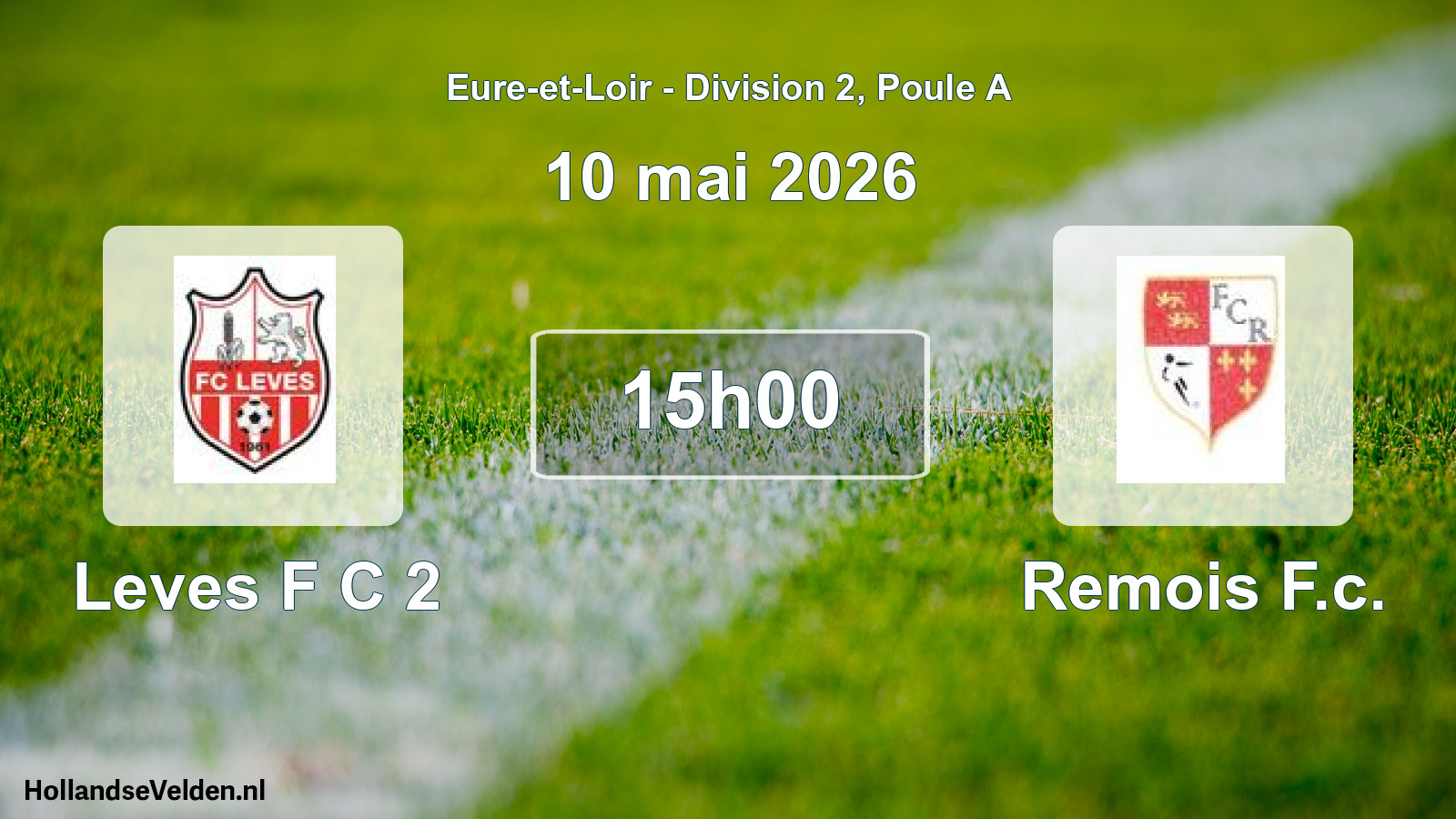 Geplande wedstrijd: Leves F C 2 - Remois F.c. (10 mai 2026)