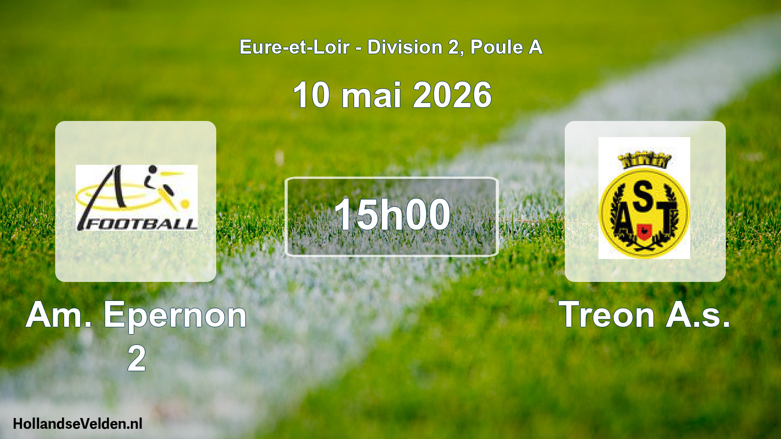 Geplande wedstrijd: Am. Epernon 2 - Treon A.s. (10 mai 2026)