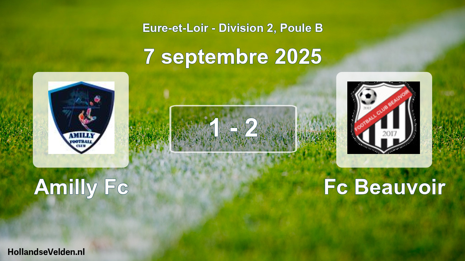 Gespeelde wedstrijd: Amilly Fc - Fc Beauvoir 1 - 2 (7 september 2025)