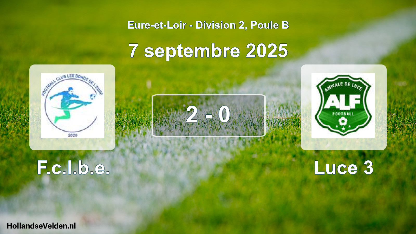 Gespeelde wedstrijd: F.c.l.b.e. - Luce 3 2 - 0 (7 septembre 2025)