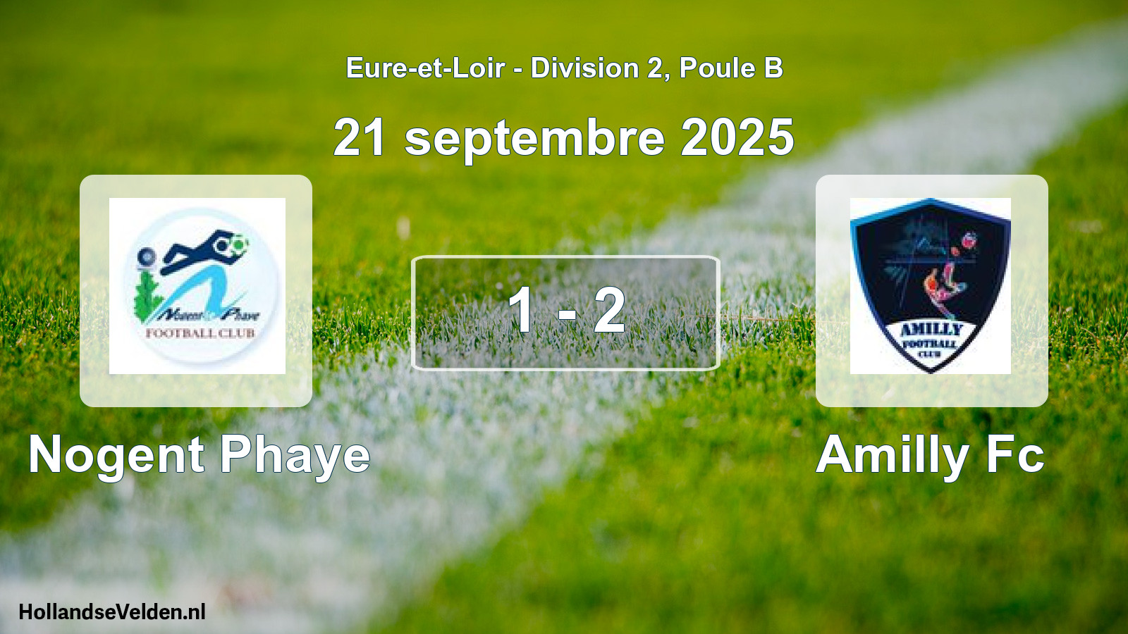 Gespeelde wedstrijd: Nogent Phaye - Amilly Fc 1 - 2 (21 septembre 2025)
