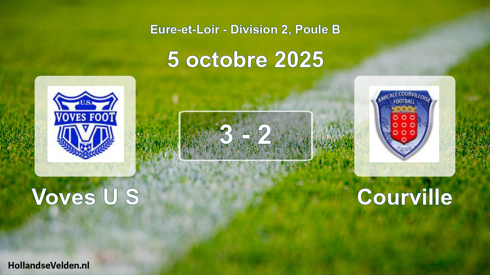 Gespeelde wedstrijd: Voves U S - Courville 3 - 2 (5 oktober 2025)