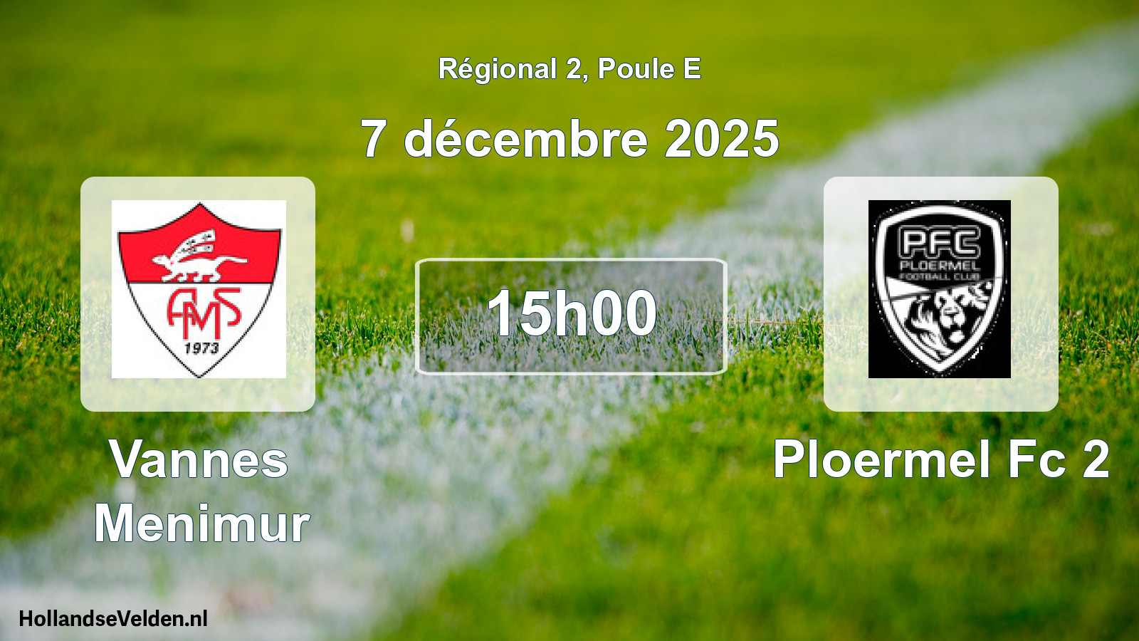 Geplande wedstrijd: Vannes Menimur - Ploermel Fc 2 (7 décembre 2025)