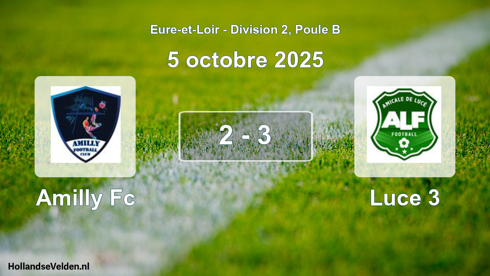 Gespeelde wedstrijd: Amilly Fc - Luce 3 2 - 3 (5 oktober 2025)