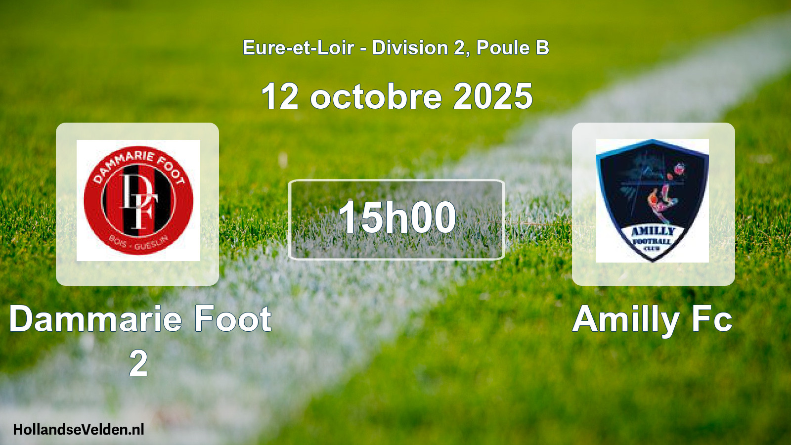 Geplande wedstrijd: Dammarie Foot 2 - Amilly Fc (12 octobre 2025)