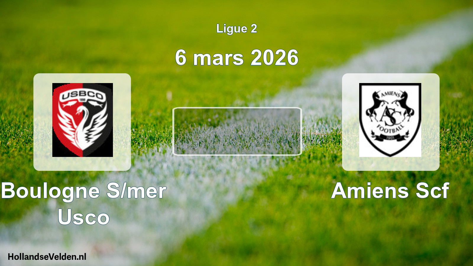 Geplande wedstrijd: Boulogne S/mer Usco - Amiens Scf (6 maart 2026)
