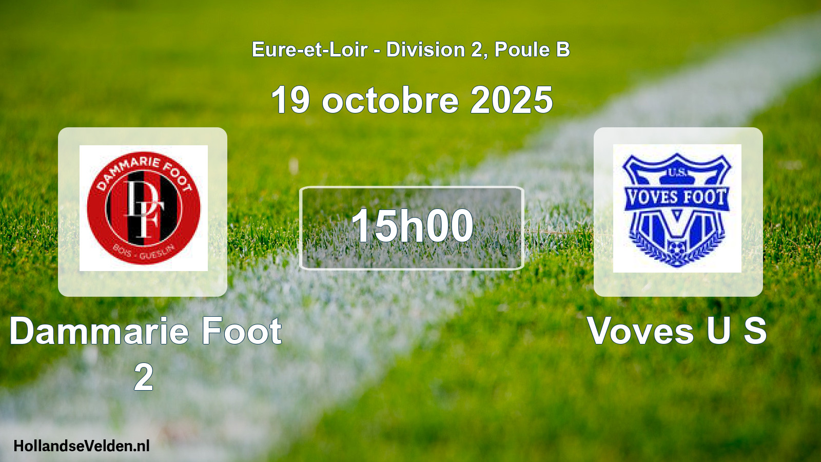 Geplande wedstrijd: Dammarie Foot 2 - Voves U S (19 oktober 2025)