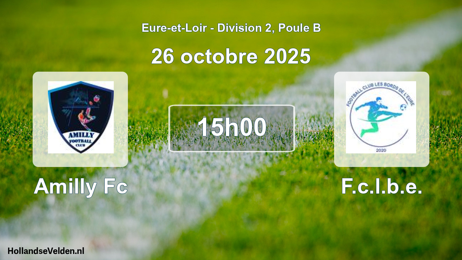 Geplande wedstrijd: Amilly Fc - F.c.l.b.e. (26 oktober 2025)