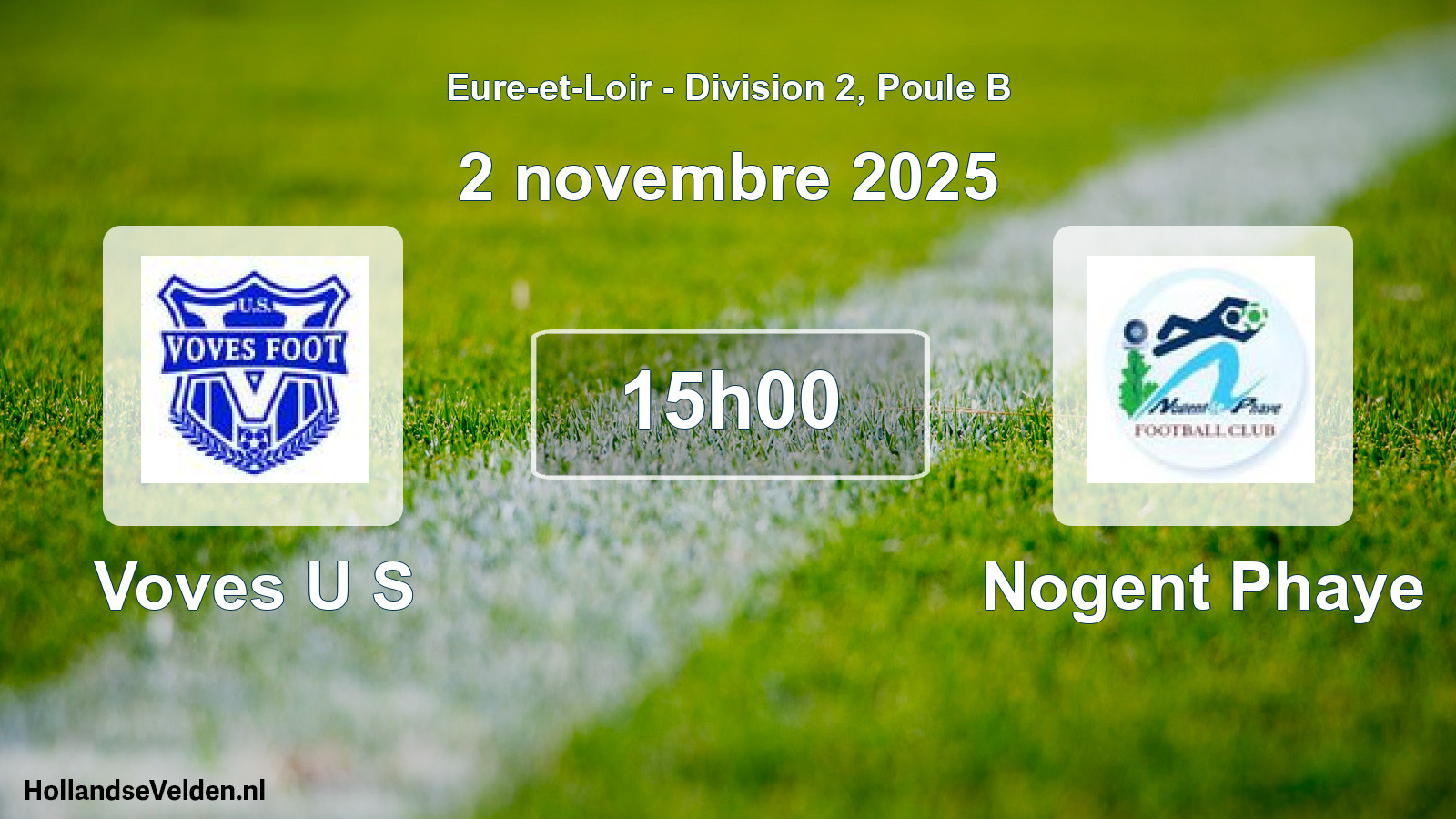 Geplande wedstrijd: Voves U S - Nogent Phaye (2 novembre 2025)